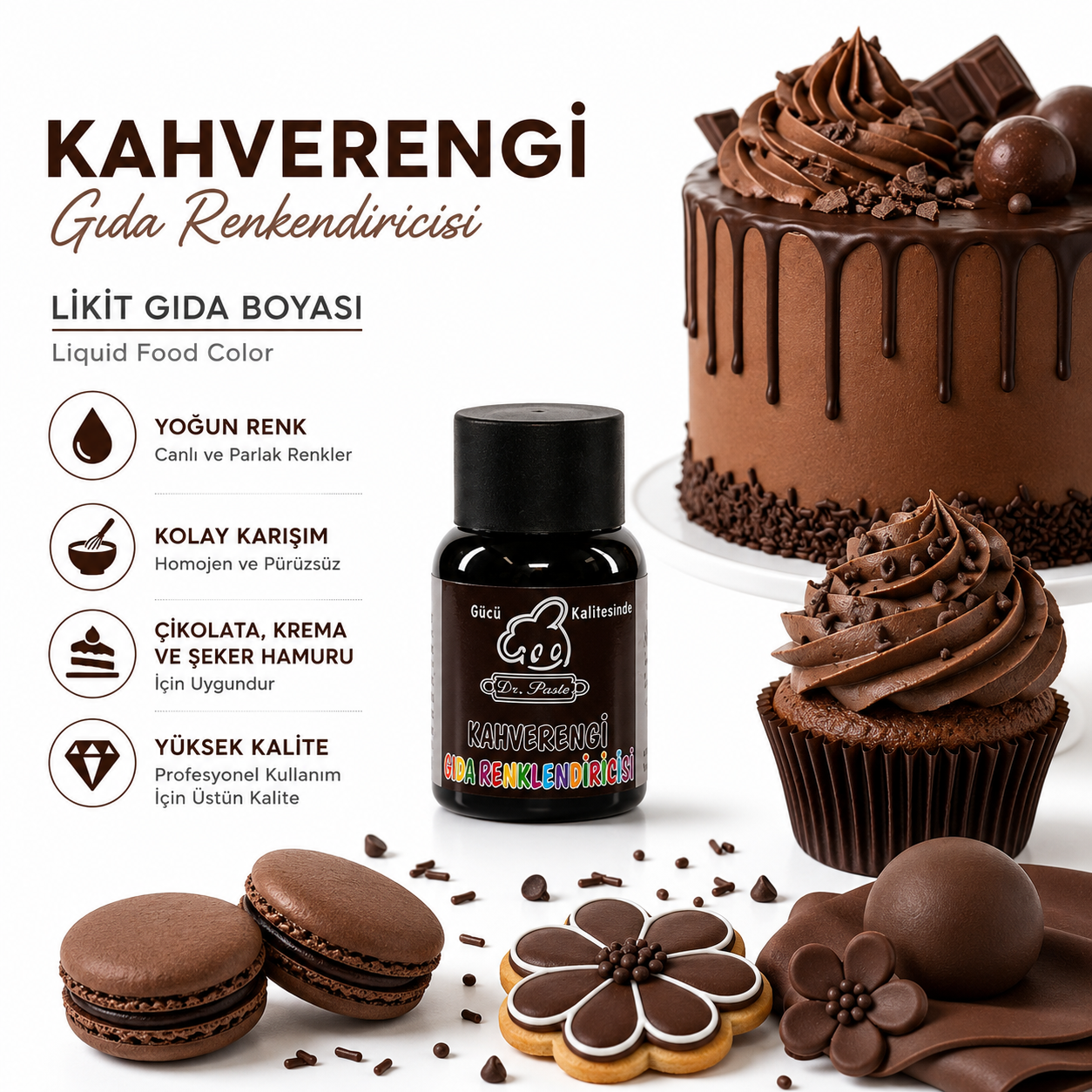 Dr-Paste Gıda Boyası Kahverengi 50 GR