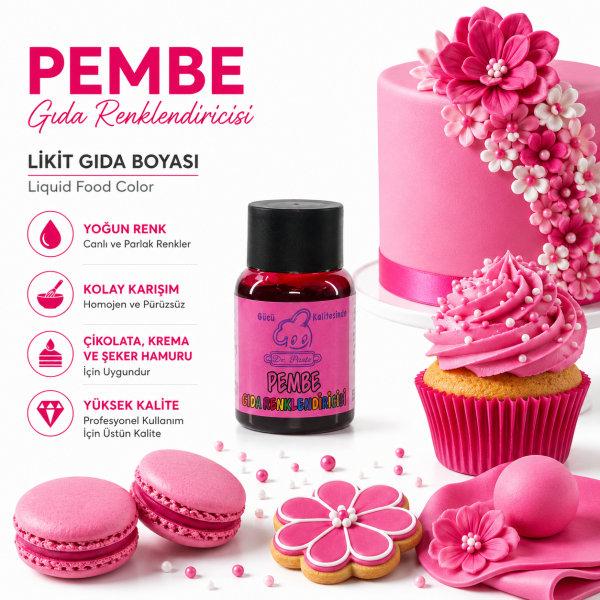 Dr-Paste Gıda Boyası Pembe 50 GR