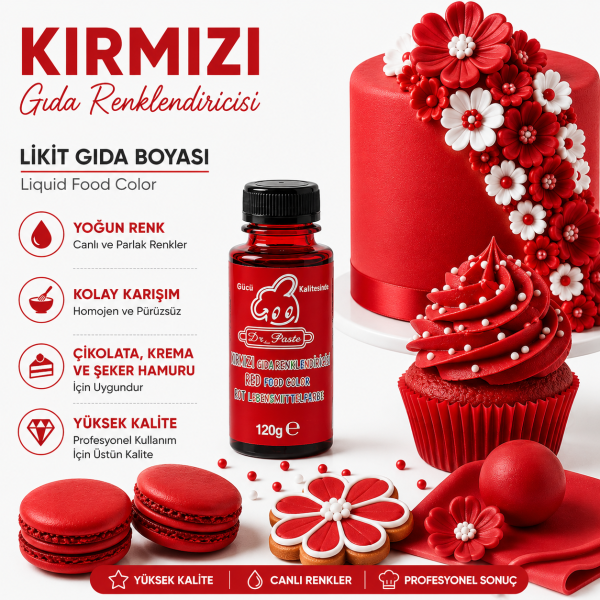 Dr-Paste Gıda Boyası Kırmızı 120 GR
