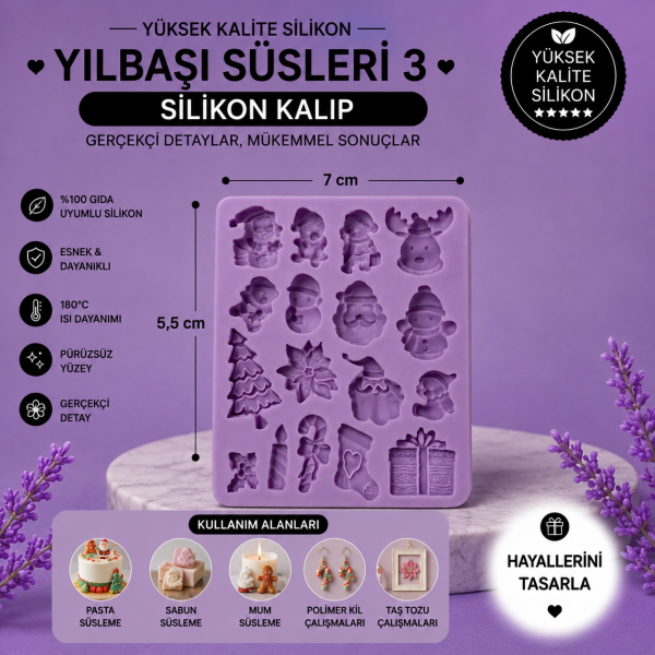 Silikon Kalıp Yılbaşı Süsleri 3