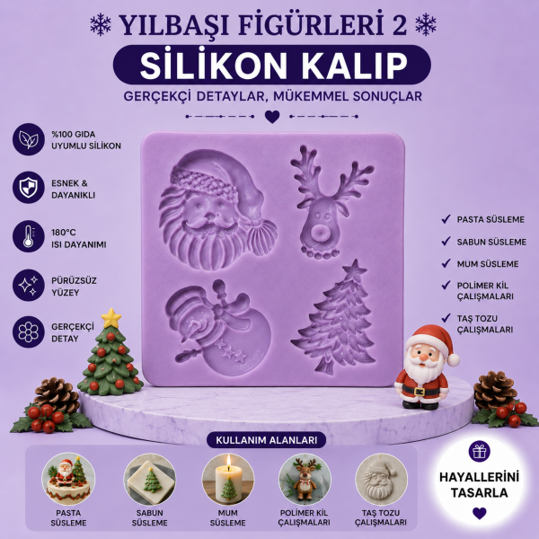 Silikon Kalıp Yılbaşı Figürleri 2