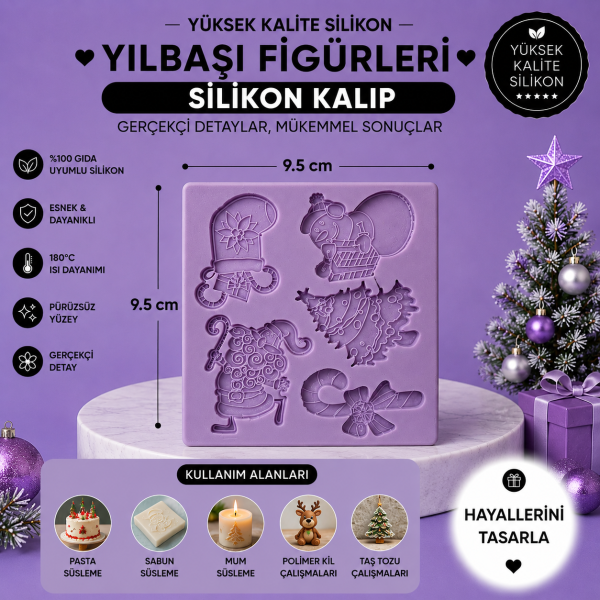 Silikon Kalıp Yılbaşı Figürleri