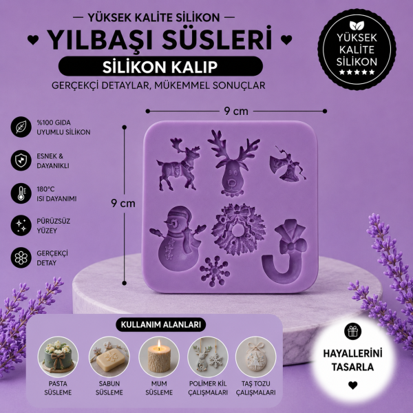 Silikon Kalıp Yılbaşı Süsleri