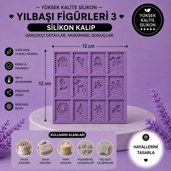Silikon Kalıp Yılbaşı Figürleri 3