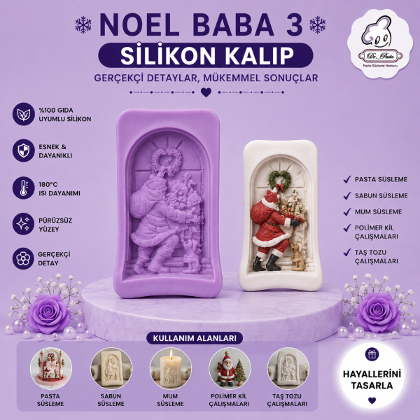 Silikon Kalıp Noel Baba 3