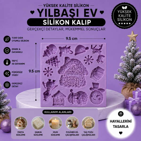 Silikon Kalıp Yılbaşı Ev