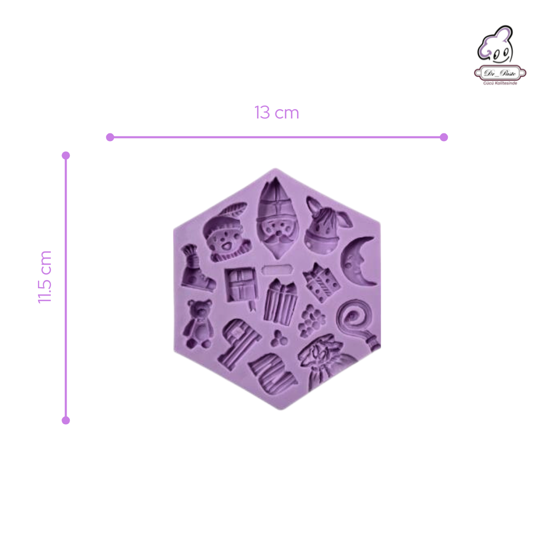 Silikon Kalıp Yılbaşı Karışık Süsleri 2