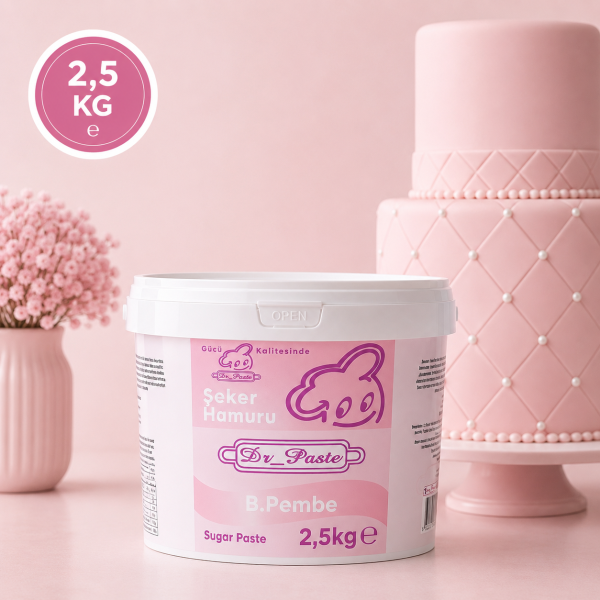 Dr-Paste Şeker Hamuru Bebek Pembesi 2.5 KG