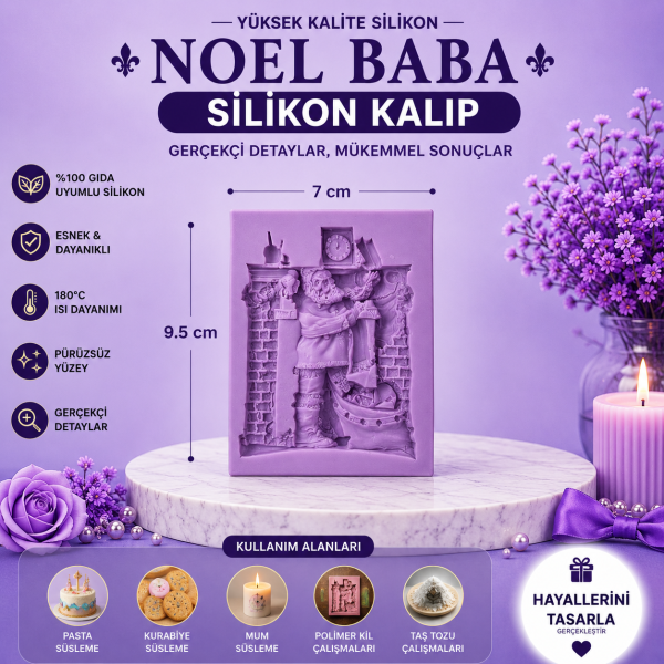 Silikon Kalıp Noel Baba 2