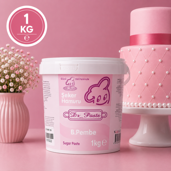 Dr-Paste Şeker Hamuru Bebek Pembesi 1 KG