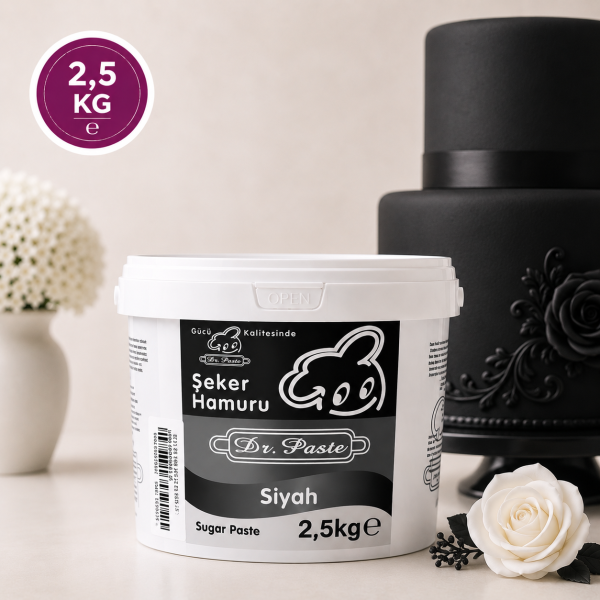 Dr-Paste Şeker Hamuru Siyah 2.5 KG