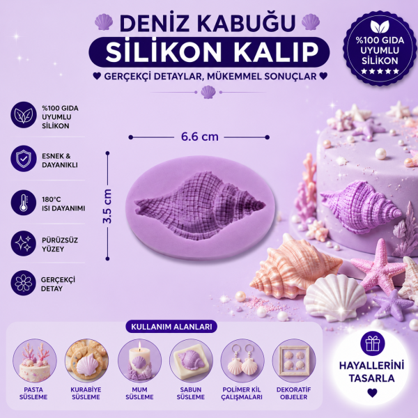 Silikon Kalıp Deniz Kabuğu