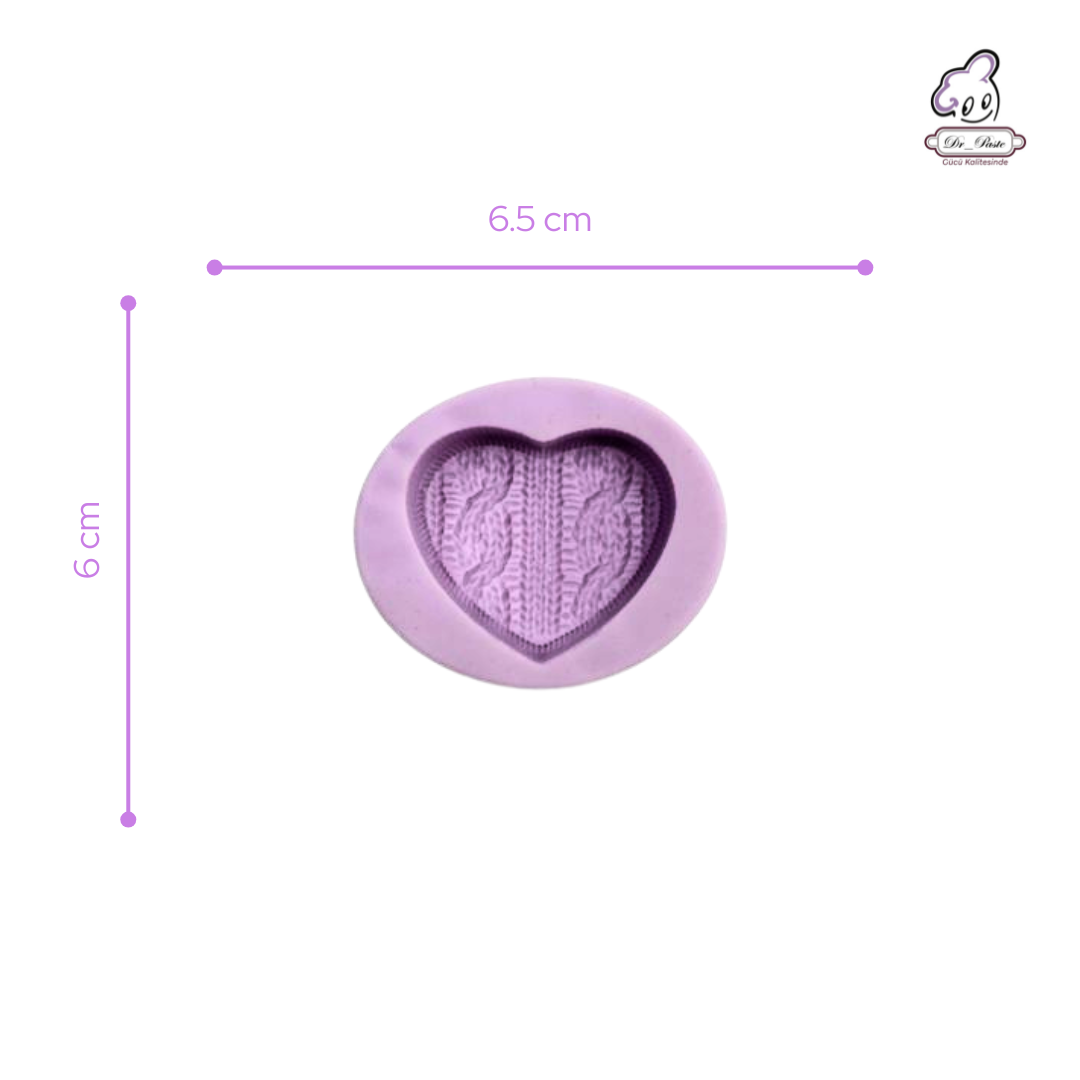 Silikon Kalıp Örgü Kalp