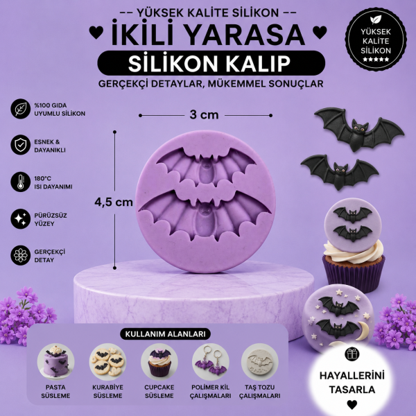Silikon Kalıp İkili Yarasa