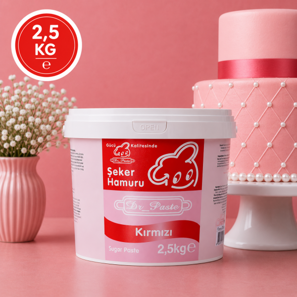 Dr-Paste Şeker Hamuru Kırmızı 2,5 KG