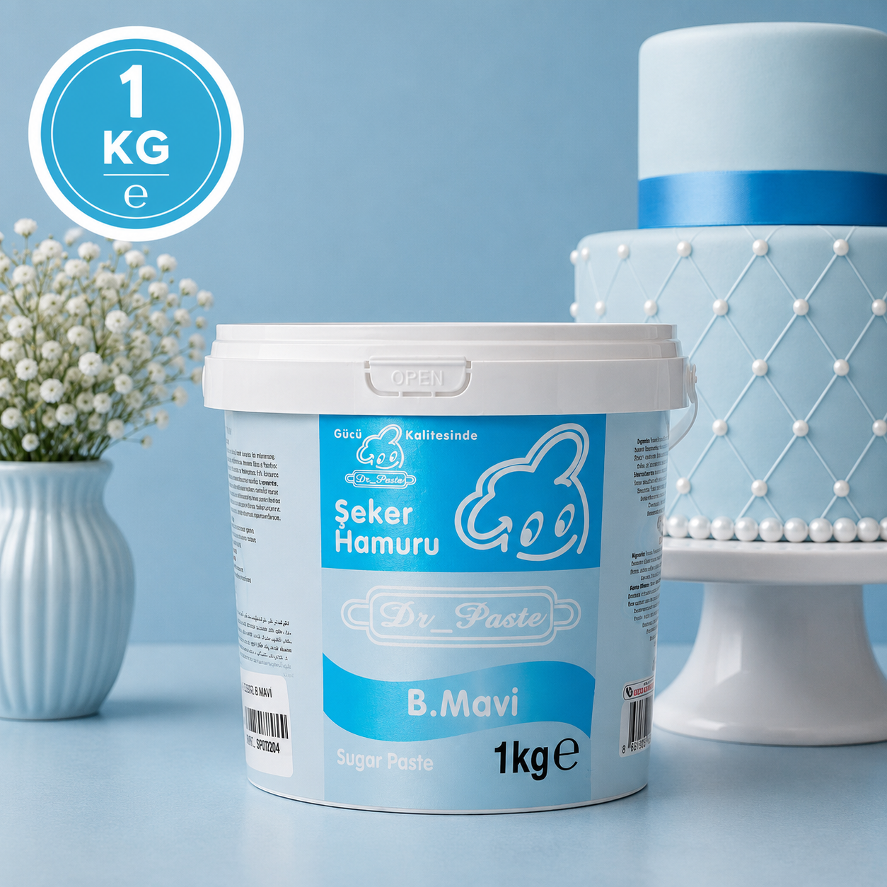 Dr-Paste Şeker Hamuru Bebek Mavisi 2,5 KG