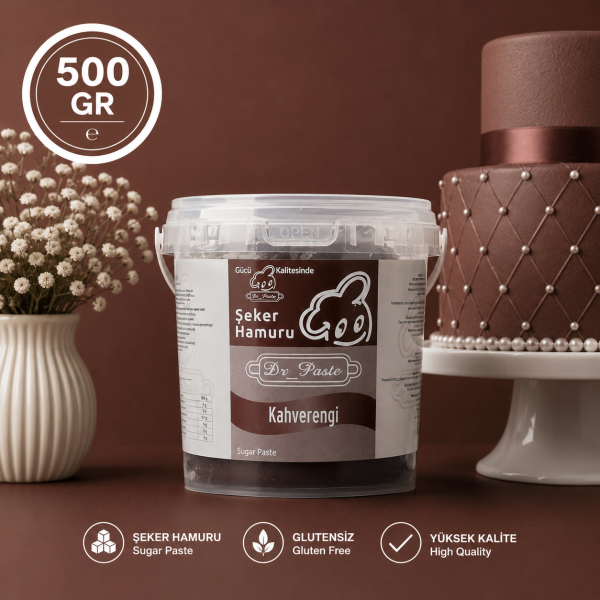 Dr-Paste Şeker Hamuru Kahverengi 500 GR