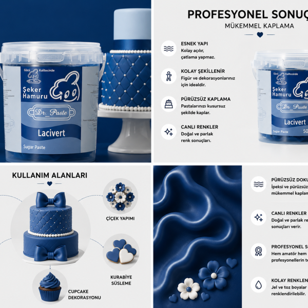 Alternative view of Dr-Paste Şeker Hamuru Lacivert 500 GR